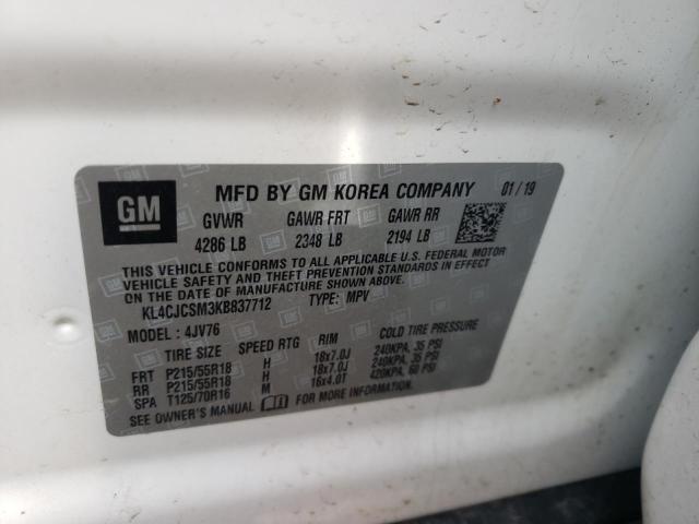 Photo 10 from auction – 2019 BUICK ENCORE ESS with VIN KL4CJCSM3KB837712