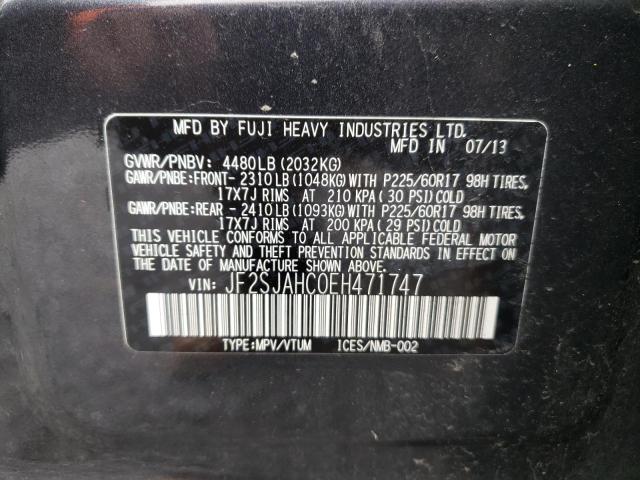 Photo 10 from auction – 2014 SUBARU FORESTER 2 with VIN JF2SJAHC0EH471747