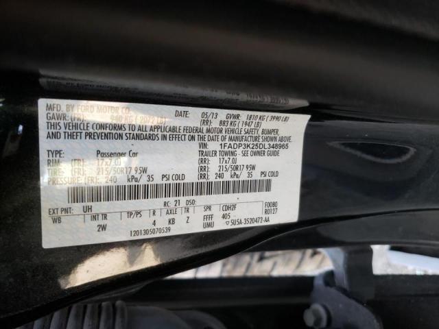 Photo 10 from auction – 2013 FORD FOCUS SE with VIN 1FADP3K25DL348965