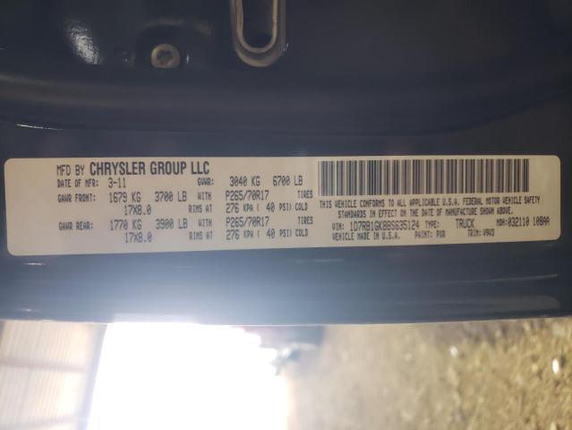 Photo 10 from auction – 2011 DODGE RAM 1500 with VIN 1D7RB1GK8BS635124