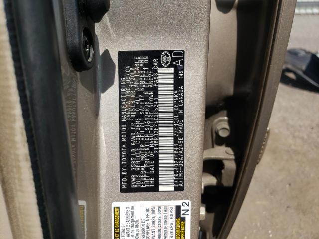 Photo 10 from auction – 2005 TOYOTA COROLLA CE with VIN 2T1BR32E75C385241