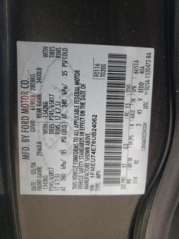 Photo 10 from auction – 2006 FORD EXPLORER E with VIN 1FMEU74E76UB24062