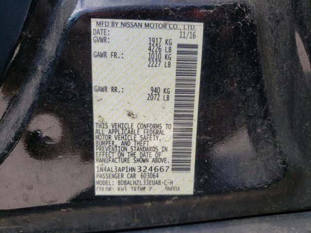 Photo 10 from auction – 2017 NISSAN ALTIMA 2.5 with VIN 1N4AL3AP1HN324667