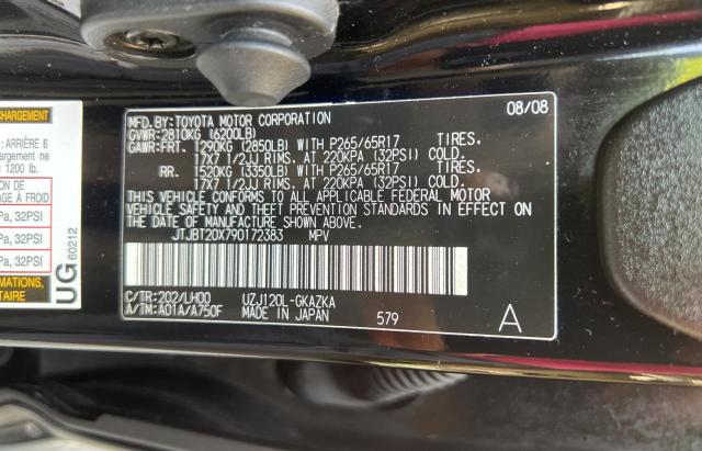 Photo 10 from auction – 2009 LEXUS GX 470 with VIN JTJBT20X790172383