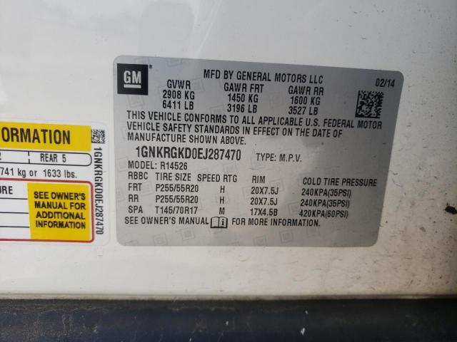 Photo 10 from auction – 2014 CHEVROLET TRAVERSE L with VIN 1GNKRGKD0EJ287470