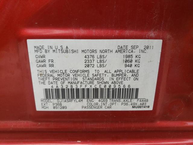 Photo 10 from auction – 2012 MITSUBISHI GALANT ES with VIN 4A32B3FFXCE009566