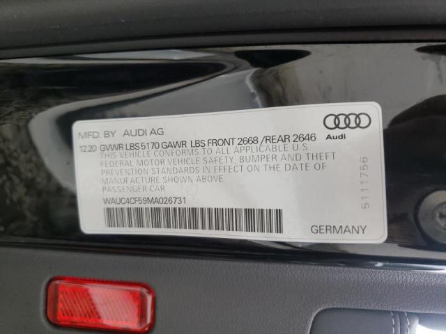 Photo 10 from auction – 2021 AUDI S5 PREMIUM with VIN WAUC4CF59MA026731