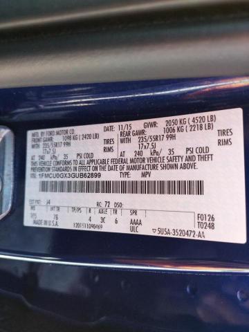 Photo 10 from auction – 2016 FORD ESCAPE SE with VIN 1FMCU0GX3GUB62899