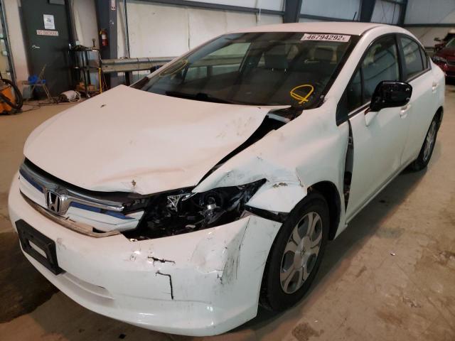 Photo 2 from auction – 2012 HONDA CIVIC HYBR with VIN JHMFB4F30CS010855