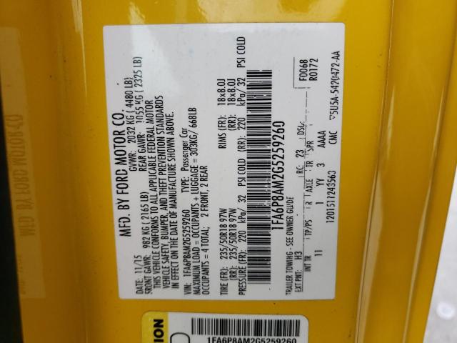 Photo 10 from auction – 2016 FORD MUSTANG with VIN 1FA6P8AM2G5259260