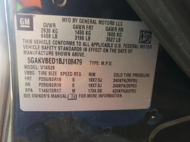 Photo 10 from auction – 2011 BUICK ENCLAVE CX with VIN 5GAKVBED1BJ108479