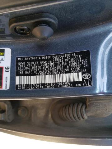 Photo 10 from auction – 2017 TOYOTA COROLLA L with VIN 2T1BURHEXHC854433