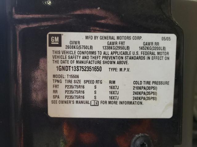 Photo 10 from auction – 2005 CHEVROLET TRAILBLAZE with VIN 1GNDT13S752351650
