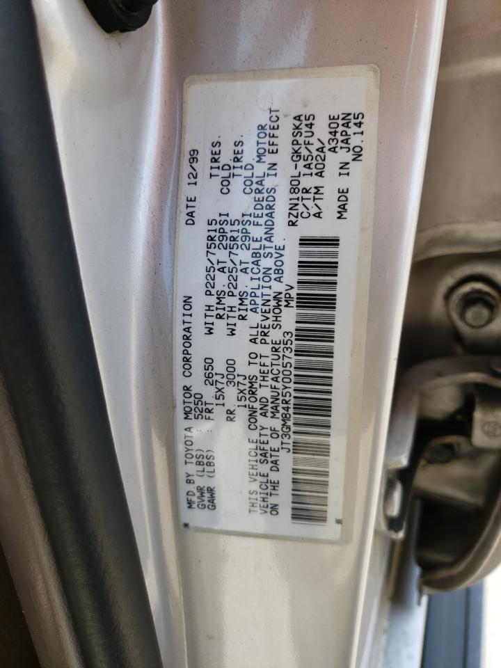 Photo 11 from auction – 2000 TOYOTA 4RUNNER with VIN JT3GM84R5Y0057353