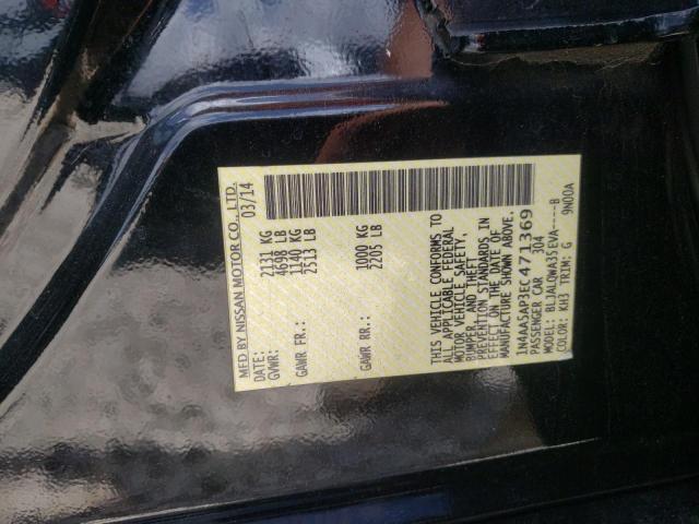 Foto 10 de la subasta – 2014 NISSAN MAXIMA S con VIN 1N4AA5AP3EC471369