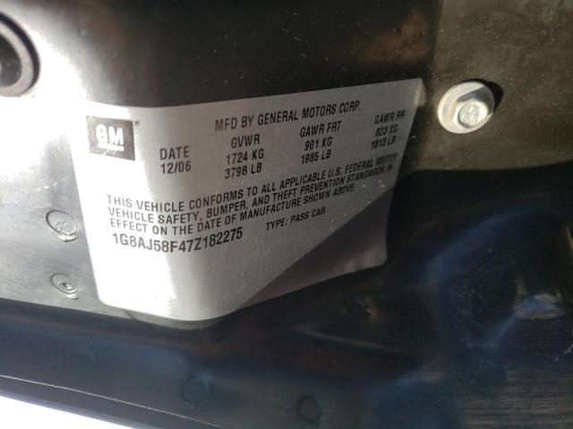 Photo 10 from auction – 2007 SATURN ION LEVEL with VIN 1G8AJ58F47Z182275