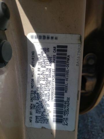 Photo 10 from auction – 1996 TOYOTA COROLLA DX with VIN 1NXBB02E0TZ436187