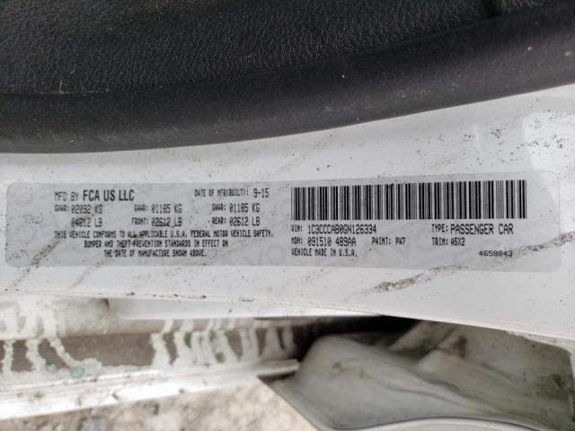 Photo 10 from auction – 2016 CHRYSLER 200 LIMITE with VIN 1C3CCCAB0GN126334