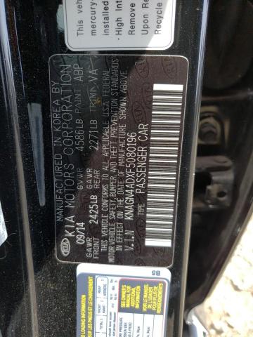 Photo 10 from auction – 2015 KIA OPTIMA HYB with VIN KNAGN4ADXF5080196