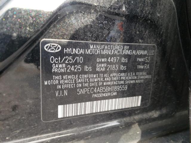 Photo 10 from auction – 2011 HYUNDAI SONATA SE with VIN 5NPEC4AB5BH189559