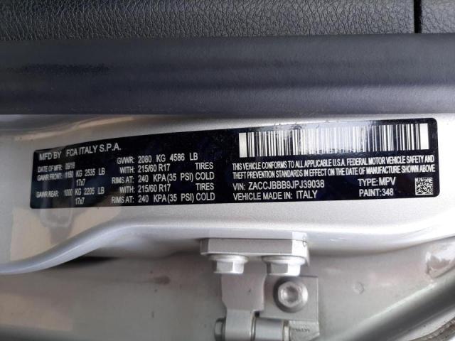 Photo 10 from auction – 2018 JEEP RENEGADE L with VIN ZACCJBBB9JPJ39038
