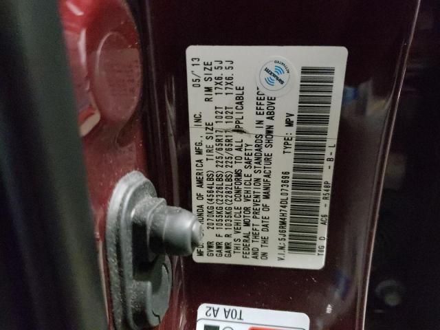 Photo 10 from auction – 2013 HONDA CR-V EXL with VIN 5J6RM4H74DL073696