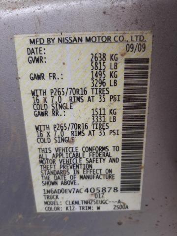 Photo 10 from auction – 2010 NISSAN FRONTIER C with VIN 1N6AD0EV7AC405878