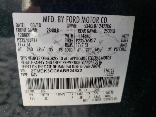 Photo 10 from auction – 2010 FORD EDGE SE with VIN 2FMDK3GC6ABB24623