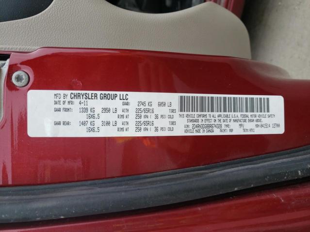 Photo 10 from auction – 2011 DODGE GRAND CARA with VIN 2D4RN3DG8BR674328