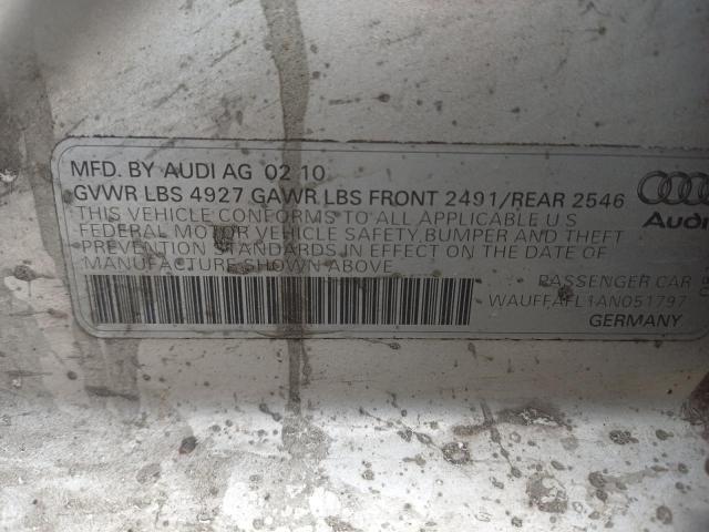 صورة رقم 10 من المزاد - 2010 AUDI A4 PREMIUM مع VIN WAUFFAFL1AN051797