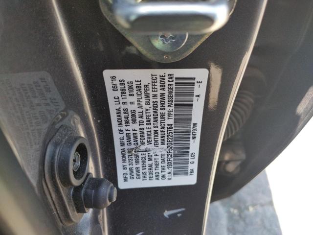 HONDA CIVIC LX 2016 with VIN 19XFC2F52GE225764 - Photo from auction