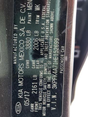 Photo 10 from auction – 2017 KIA FORTE LX with VIN 3KPFK4A71HE152699