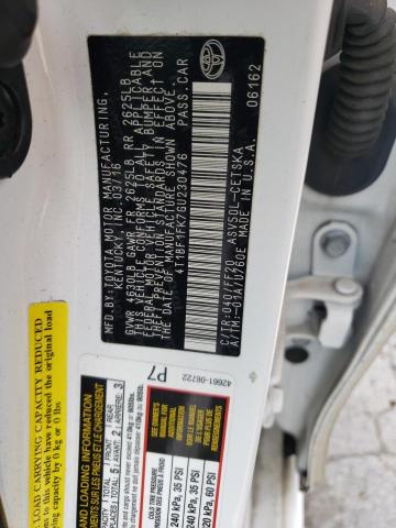 Photo 10 from auction – 2016 TOYOTA CAMRY LE with VIN 4T1BF1FK7GU230476