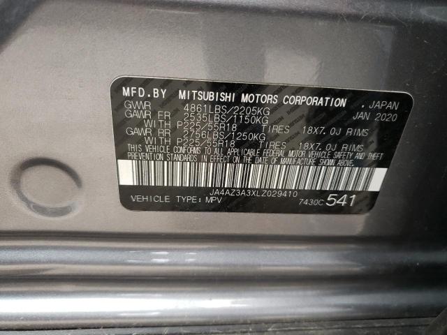 Photo 1 from auction – 2020 MITSUBISHI OUTLANDER with VIN JA4AZ3A3XLZ029410