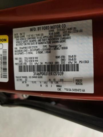 Photo 10 from auction – 2014 FORD FUSION TIT with VIN 3FA6P0RU1ER127039