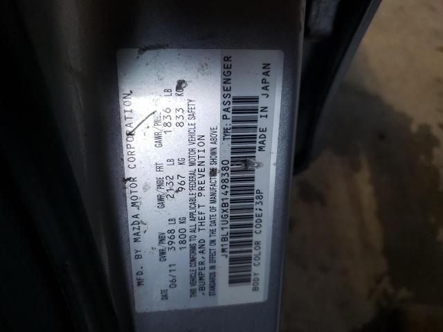 Photo 10 from auction – 2011 MAZDA 3 I with VIN JM1BL1UGXB1498380