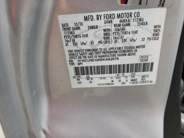 Zdjęcie 10 z aukcji – 2011 FORD ESCAPE LIM z VIN 1FMCU9EG5BKA82676