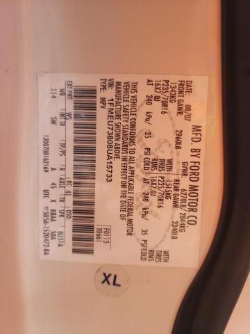 Photo 10 from auction – 2008 FORD EXPLORER X with VIN 1FMEU73808UA15733