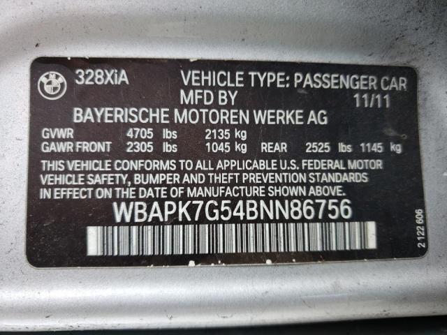 Photo 10 from auction – 2011 BMW 328 XI with VIN WBAPK7G54BNN86756