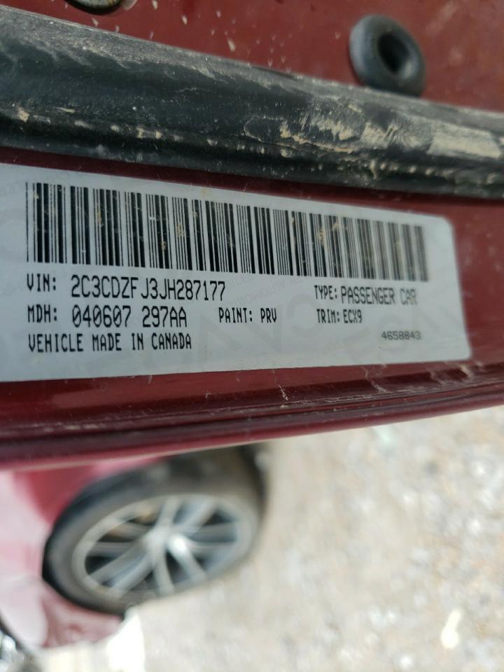 Photo 11 from auction – 2018 DODGE CHALLENGER with VIN 2C3CDZFJ3JH287177