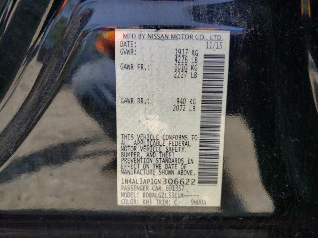 Photo 10 from auction – 2016 NISSAN ALTIMA 2.5 with VIN 1N4AL3AP1GN306622