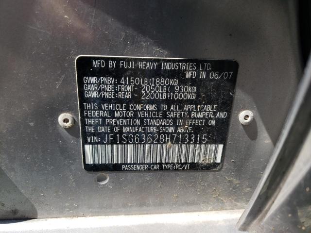 Photo 10 from auction – 2008 SUBARU FORESTER 2 with VIN JF1SG63628H713315