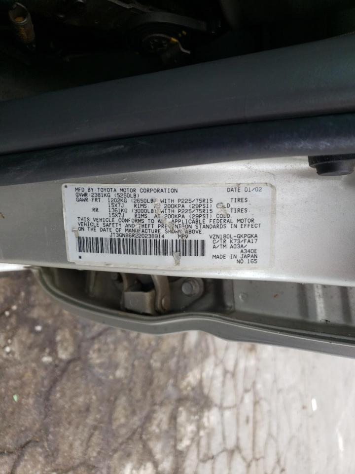 Photo 10 from auction – 2002 TOYOTA 4RUNNER SR with VIN JT3GN86R220238914