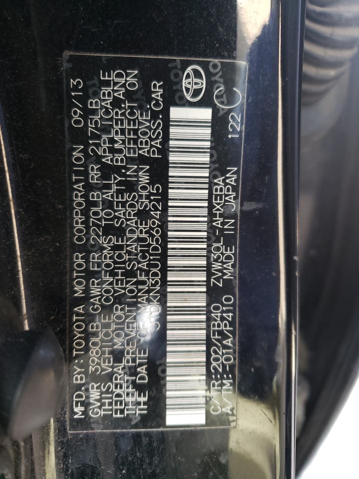Photo 10 from auction – 2013 TOYOTA PRIUS with VIN JTDKN3DU1D5694215