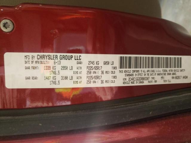 Photo 10 from auction – 2013 CHRYSLER TOWN & COU with VIN 2C4RC1GG3DR803307