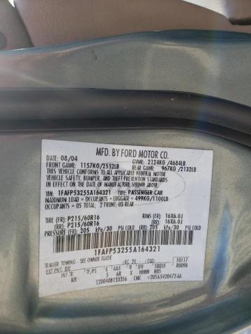 Photo 10 from auction – 2005 FORD TAURUS SE with VIN 1FAFP53255A164321