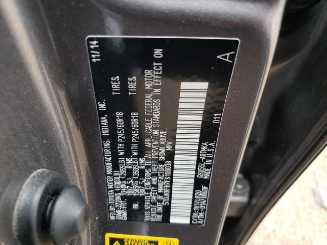 Photo 10 from auction – 2015 TOYOTA HIGHLANDER with VIN 5TDJKRFH7FS108038