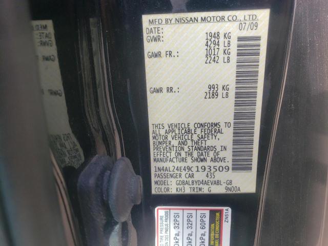 Photo 10 from auction – 2009 NISSAN ALTIMA 2.5 with VIN 1N4AL24E49C193509
