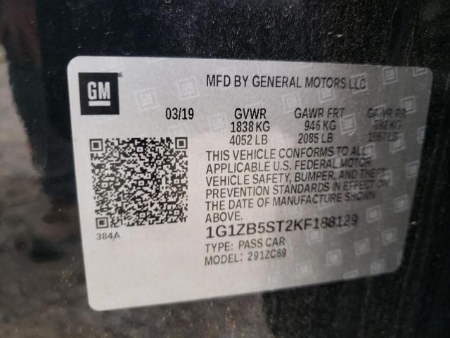 Photo 10 from auction – 2019 CHEVROLET MALIBU LS with VIN 1G1ZB5ST2KF188129