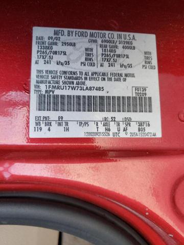 Photo 10 from auction – 2003 FORD EXPEDITION with VIN 1FMRU17W73LA87485